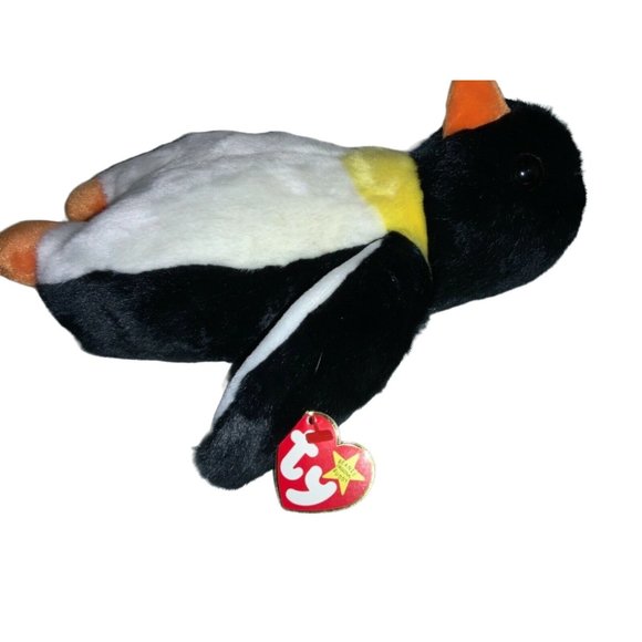 Ty Beanie Buddy Waddle the Penguin 1998 Stuffed Animal Plush Toy Retired - Picture 3 of 10